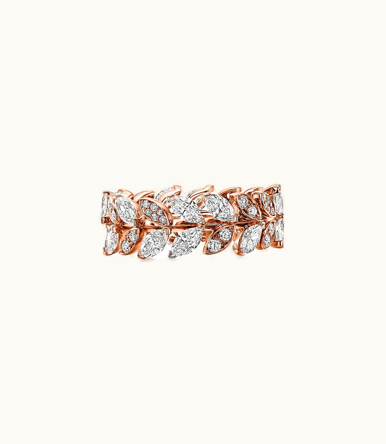 Tiffany & Co Tiffany Victoria® Diamond Vine Band Ring In 18K Rose Gold