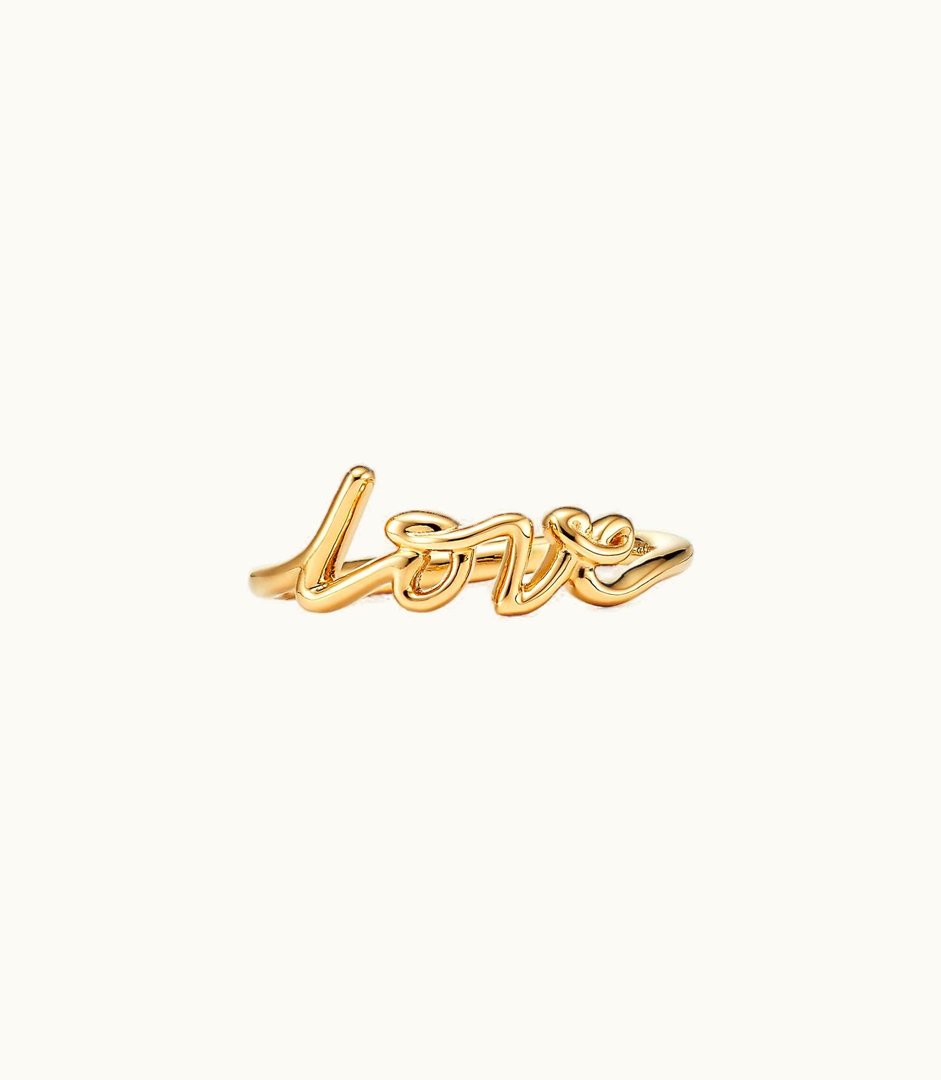 Tiffany & Co Paloma's Graffiti Love Ring In Yellow Gold, Mini