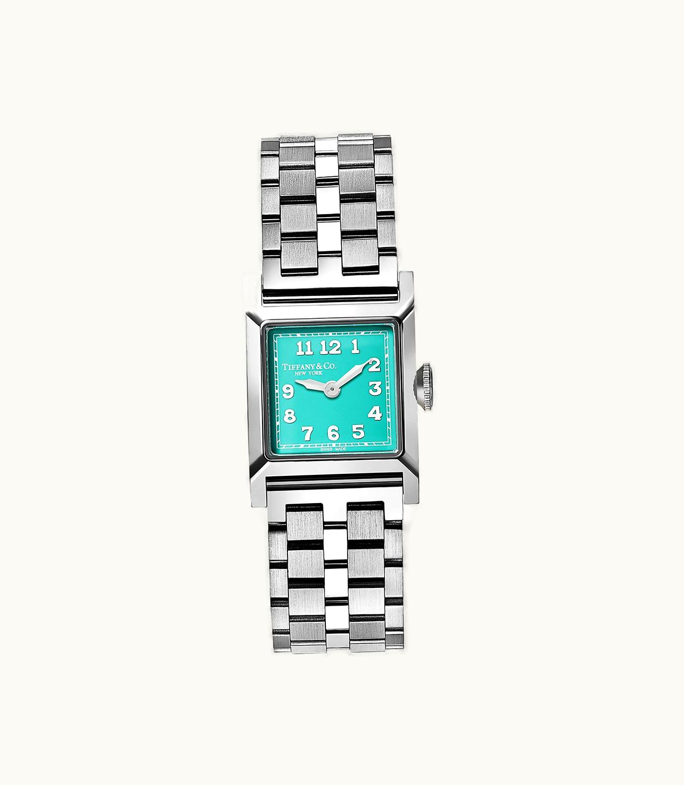 Tiffany & Co Union Square 20 Mm Watch In Steel With A Tiffany Blue® Dial
