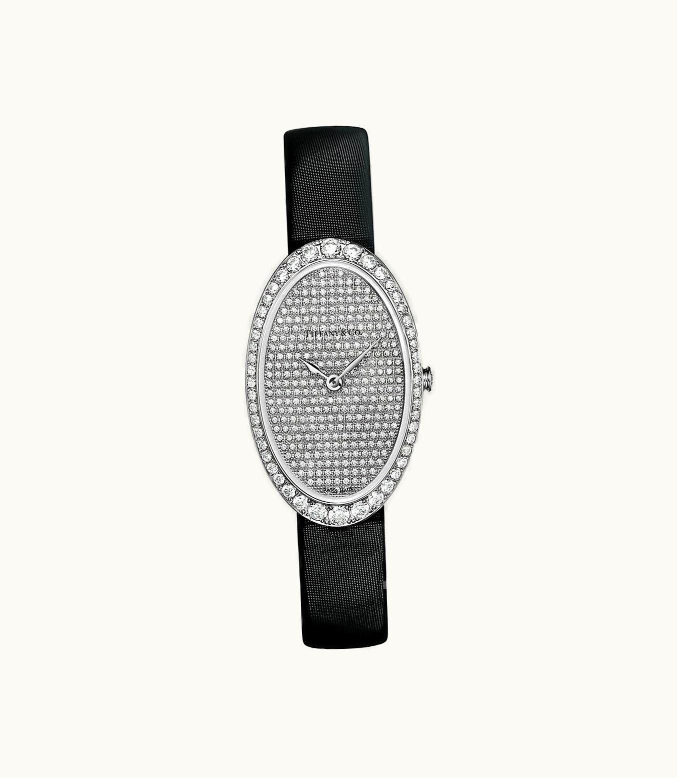 Tiffany & Co Tiffany Cocktail 2-Hand Pavé 21 X 34 Mm Women's Watch In 18K White Gold