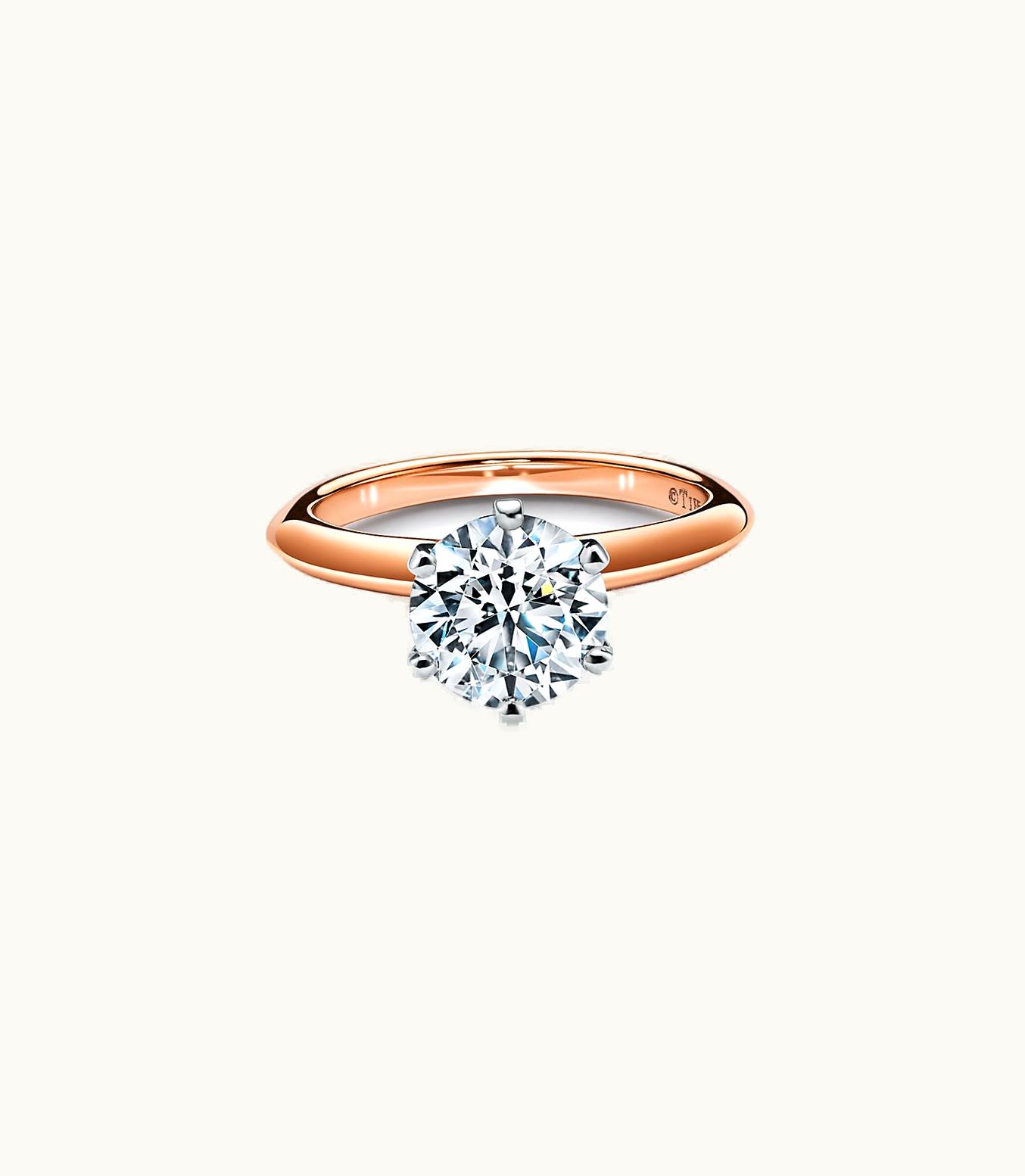 Tiffany & Co The Tiffany® Setting Engagement Ring In 18K Rose Gold