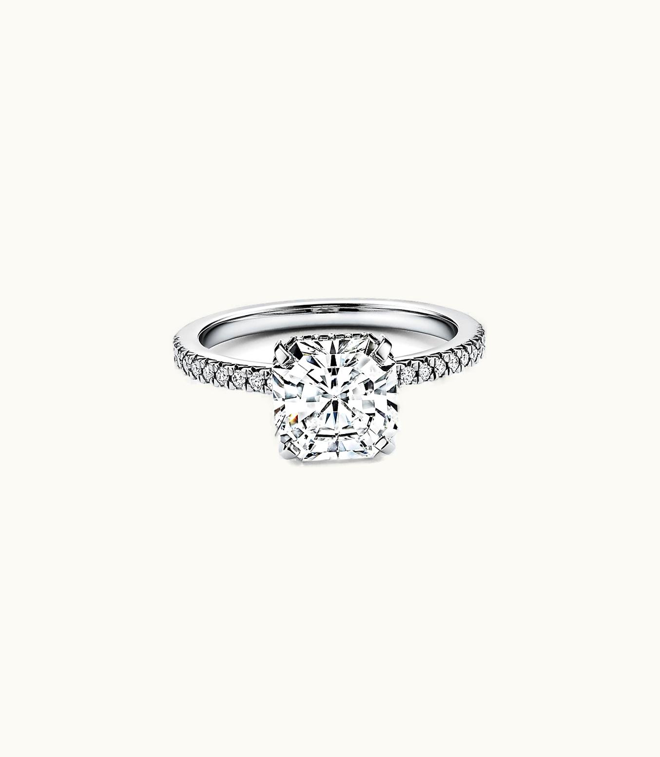 Tiffany & Co Tiffany True® Engagement Ring With A Tiffany True® Diamond And A Platinum Diamond Band