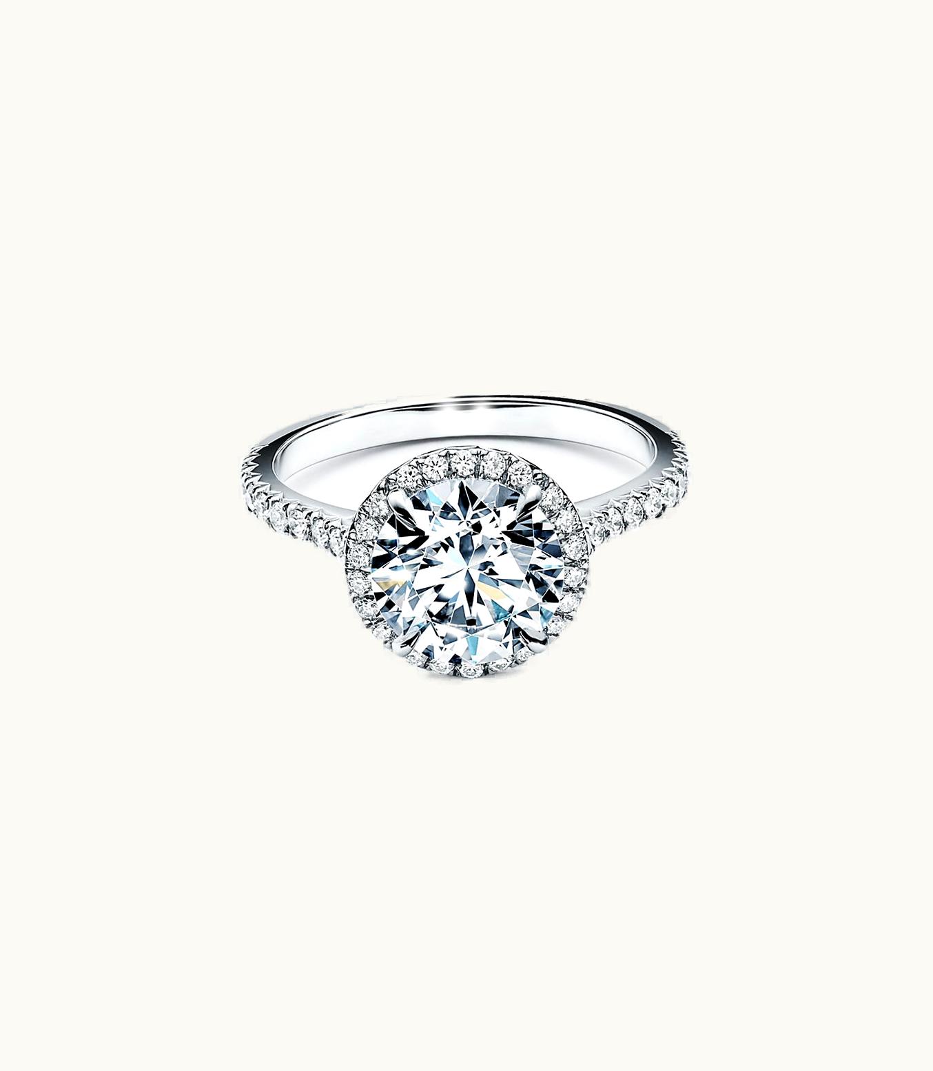 Tiffany & Co Tiffany Soleste Round Brilliant Engagement Ring In Platinum
