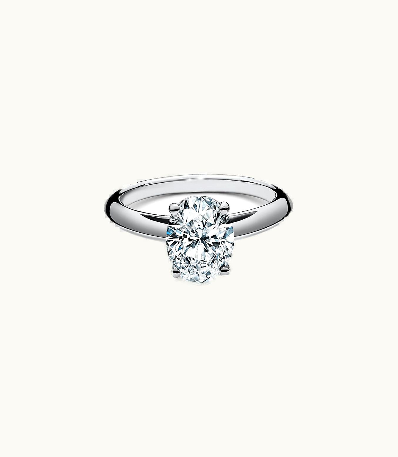 Tiffany & Co Oval-Cut Diamond Engagement Ring In Platinum