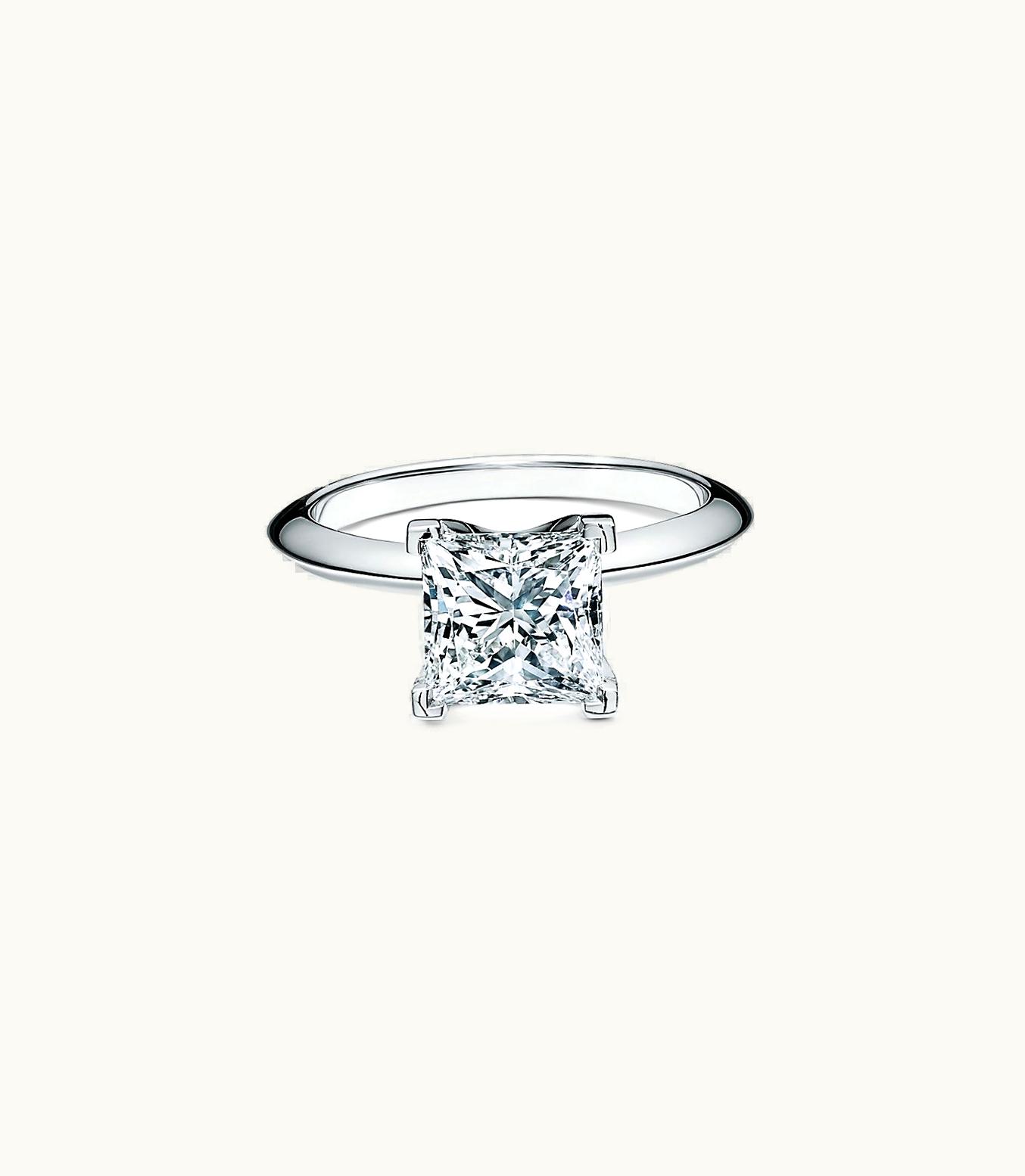 Tiffany & Co Princess-Cut Diamond Engagement Ring In Platinum