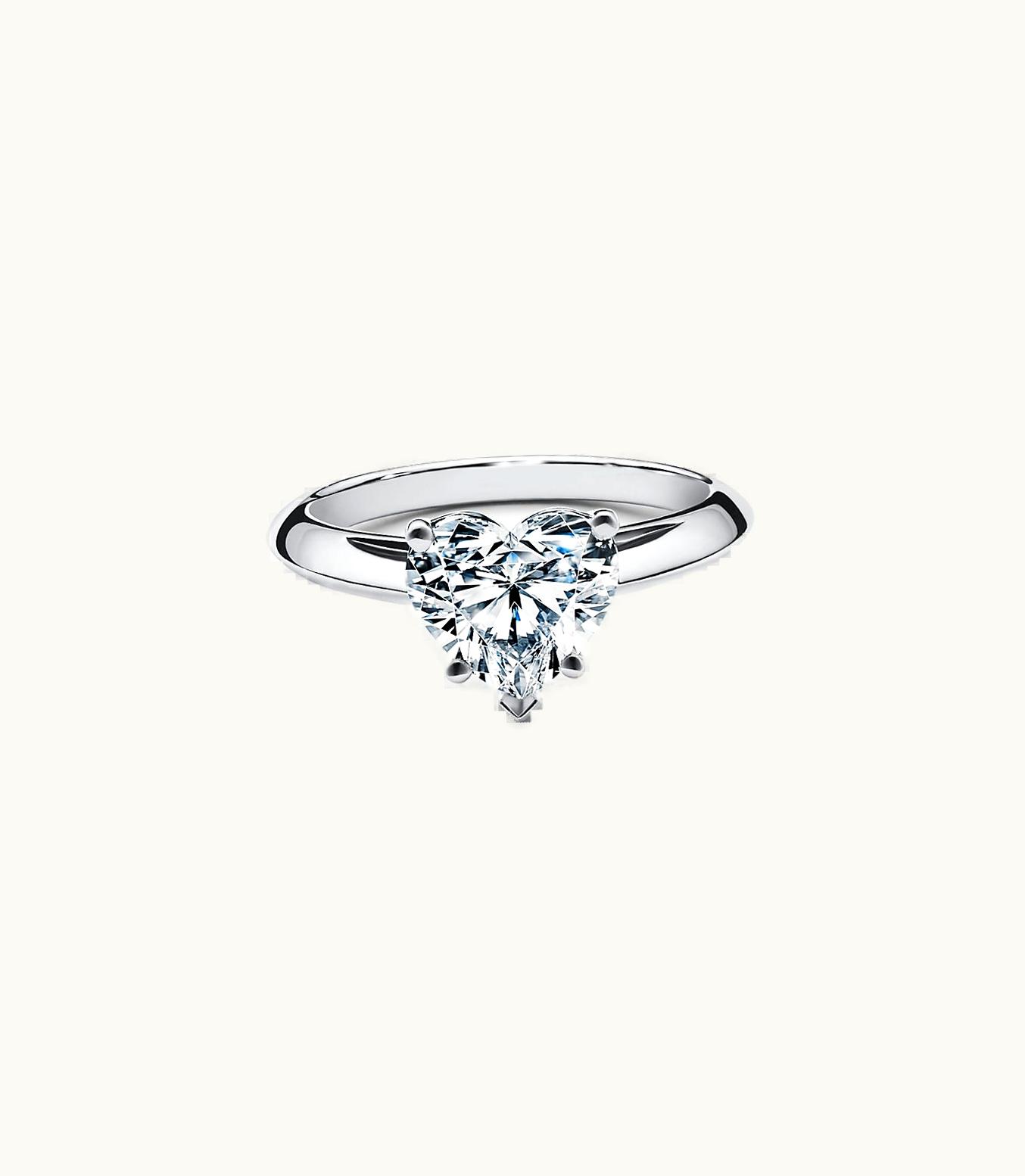 Tiffany & Co Heart-Shaped Diamond Engagement Ring In Platinum