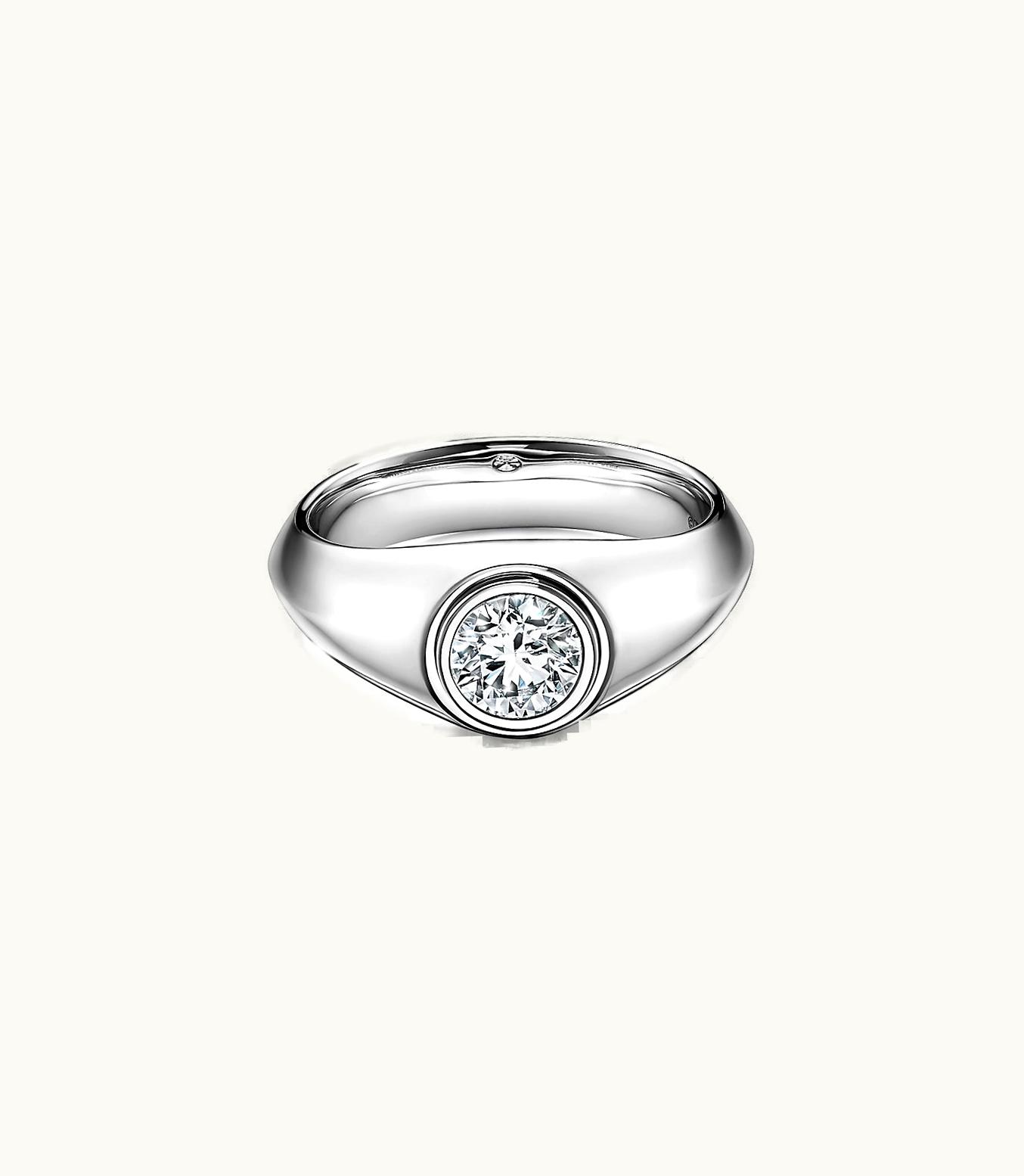 Tiffany & Co The Charles Tiffany Setting Men's Engagement Ring In Platinum With A Diamond