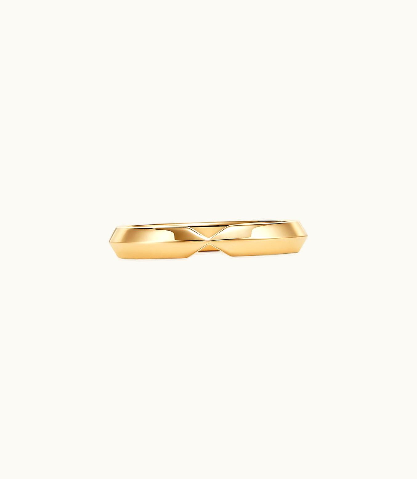 Tiffany & Co The Tiffany® Setting Nesting Narrow Band Ring In 18K Gold, 3 Mm Wide
