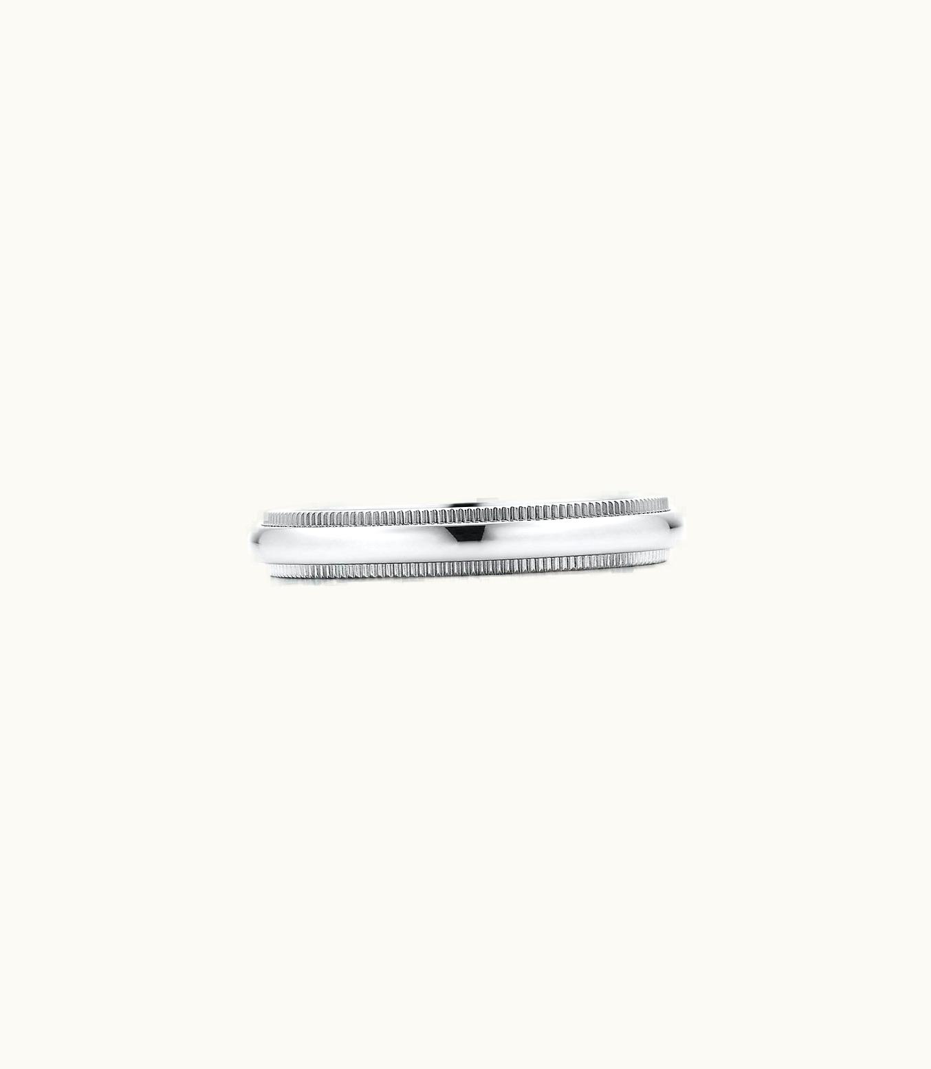 Tiffany & Co Tiffany Together Milgrain Band Ring In Platinum, 3 Mm Wide