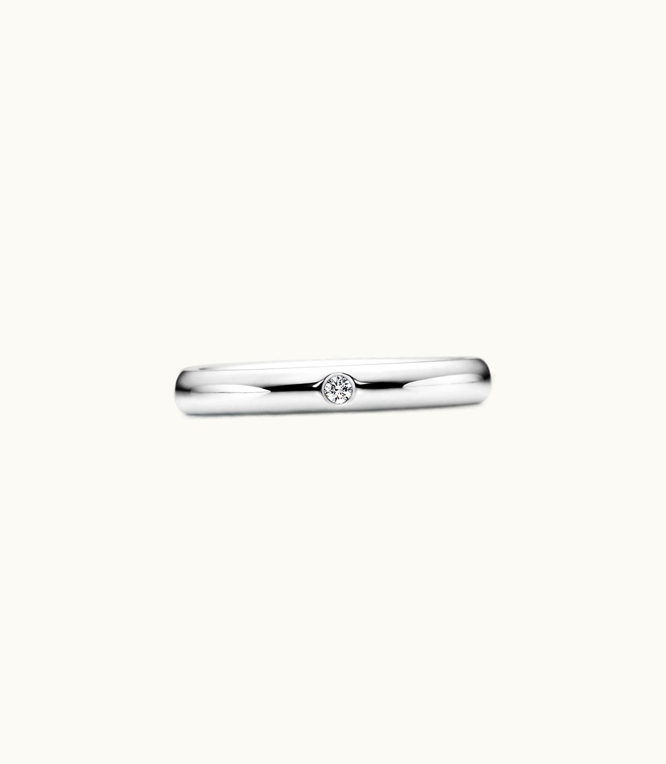 Tiffany & Co Elsa Peretti® Band Ring. Diamond, Platinum