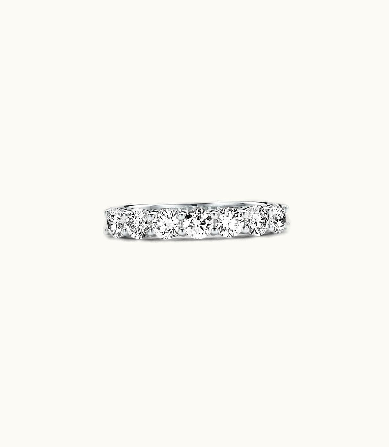 Tiffany & Co Tiffany Forever Band Ring In Platinum With A Half-Circle Of Diamonds, 3.5 Mm