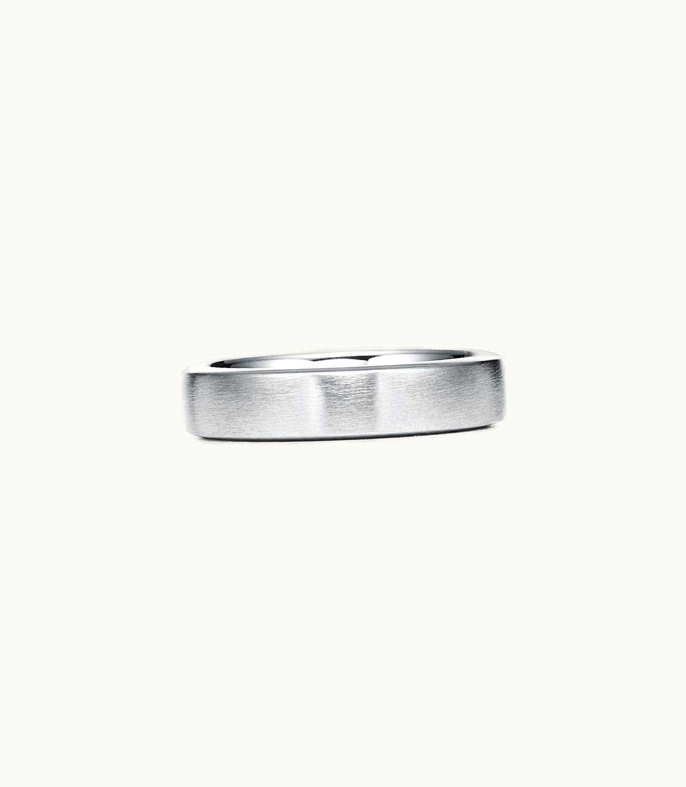 Tiffany & Co The Charles Tiffany Setting Satin Finish Ring In Platinum, 5 Mm Wide