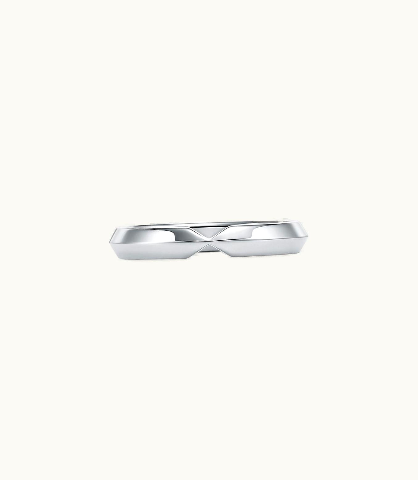 Tiffany & Co The Tiffany® Setting Nesting Narrow Band Ring In Platinum, 3 Mm Wide