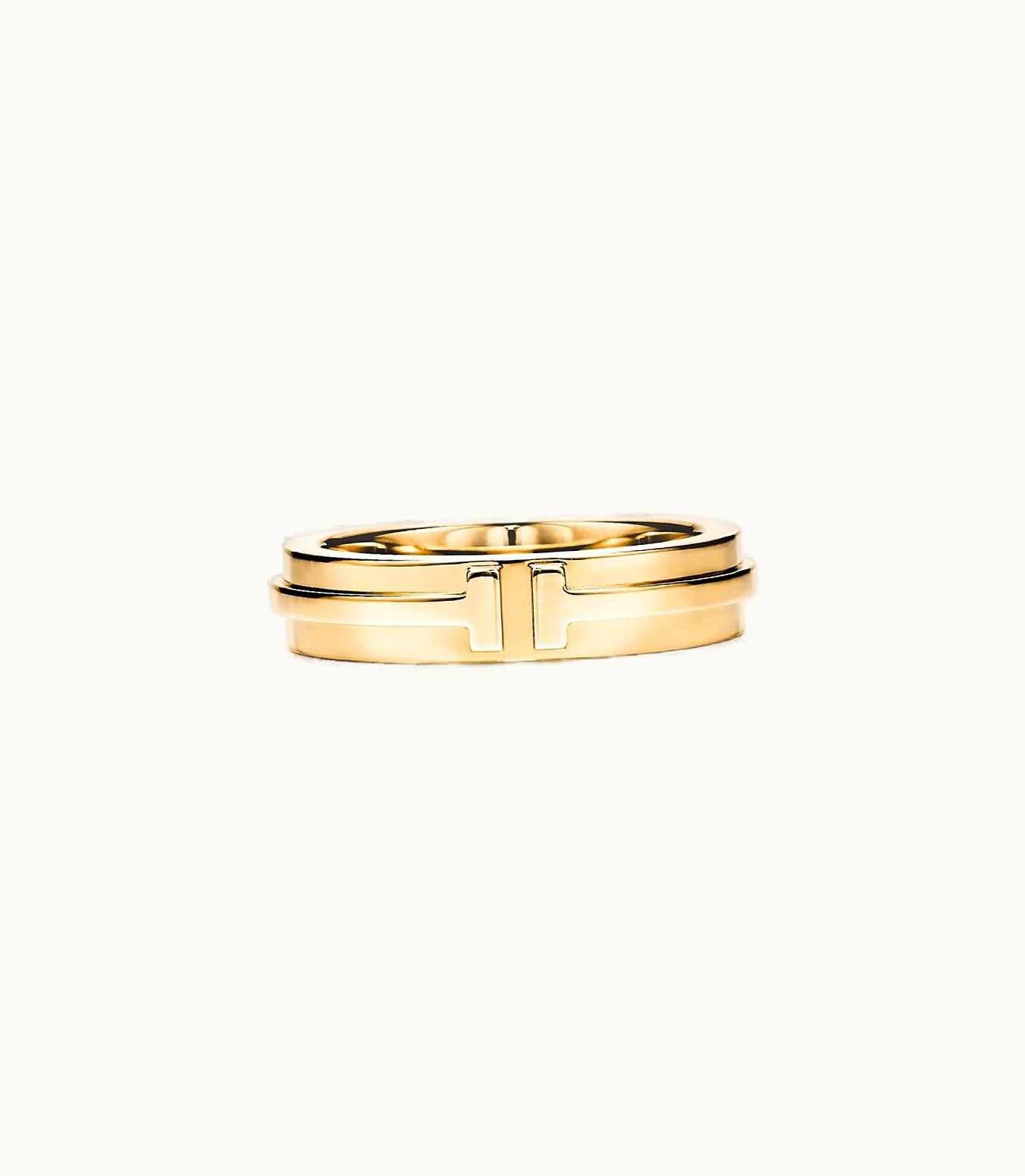 Tiffany & Co Tiffany T Narrow Ring In 18K Gold, 4.5 Mm Wide
