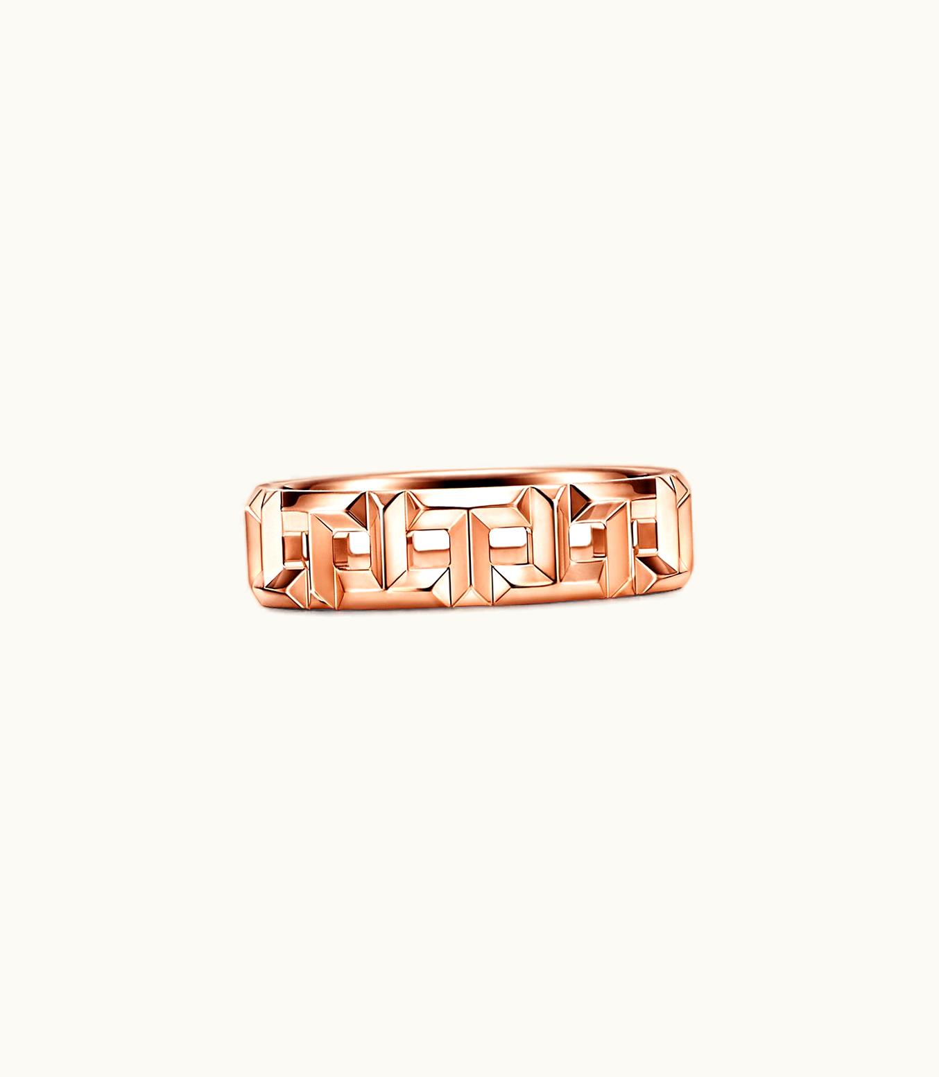 Tiffany & Co Tiffany T True Wide Ring In 18K Rose Gold, 5.5 Mm Wide