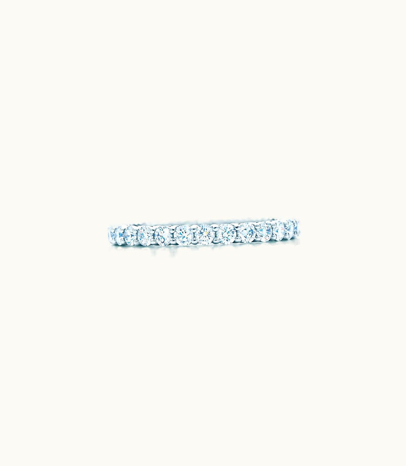 Tiffany & Co Tiffany Forever Band Ring In Platinum With A Full Circle Of Diamonds, 2.2 Mm