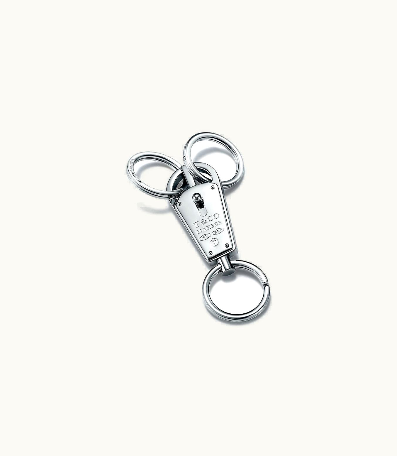 Tiffany & Co Tiffany 1837 Makers Valet Key Ring In Sterling Silver And Stainless Steel