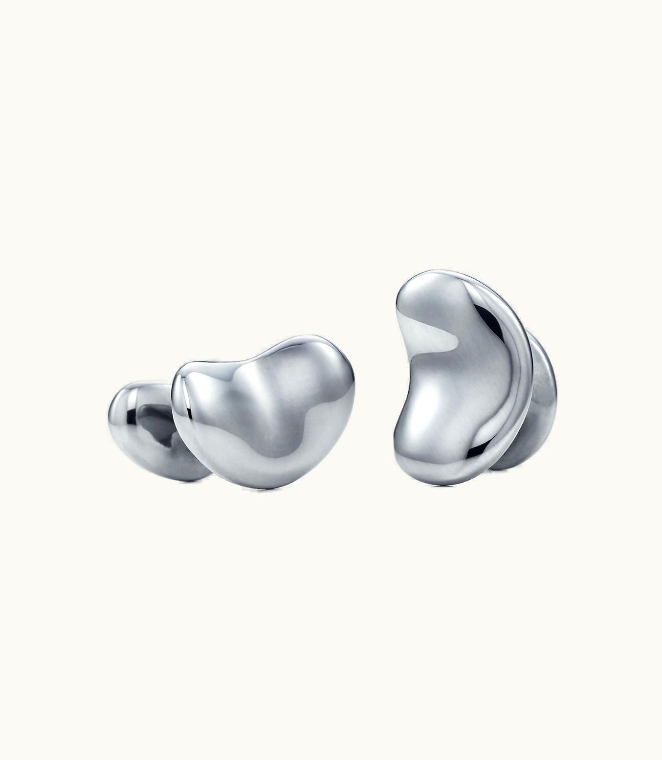 Tiffany & Co Elsa Peretti® Bean Design Cufflinks In Ruthenium, 18 Mm