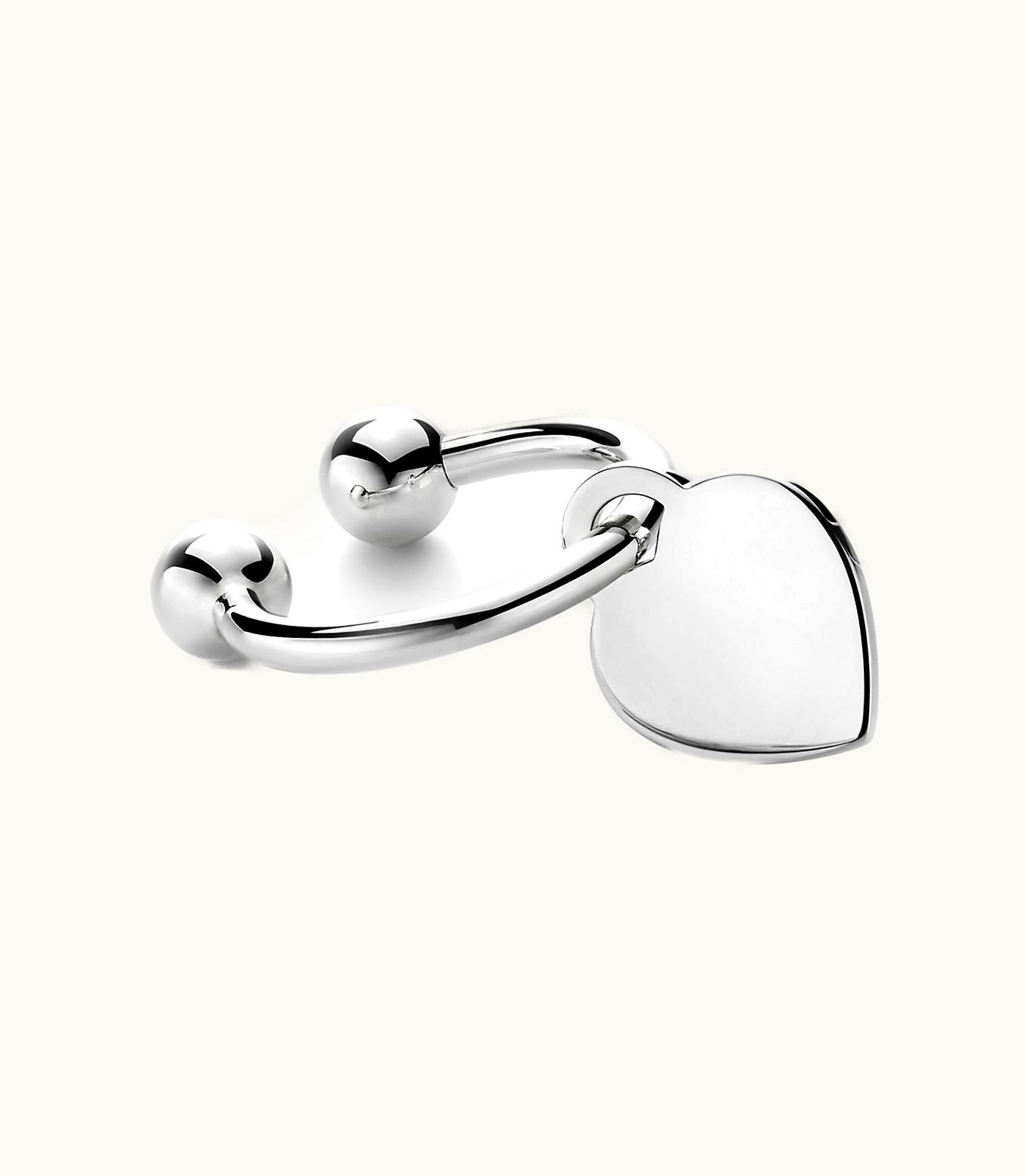 Tiffany & Co Heart Tag Key Ring In Sterling Silver