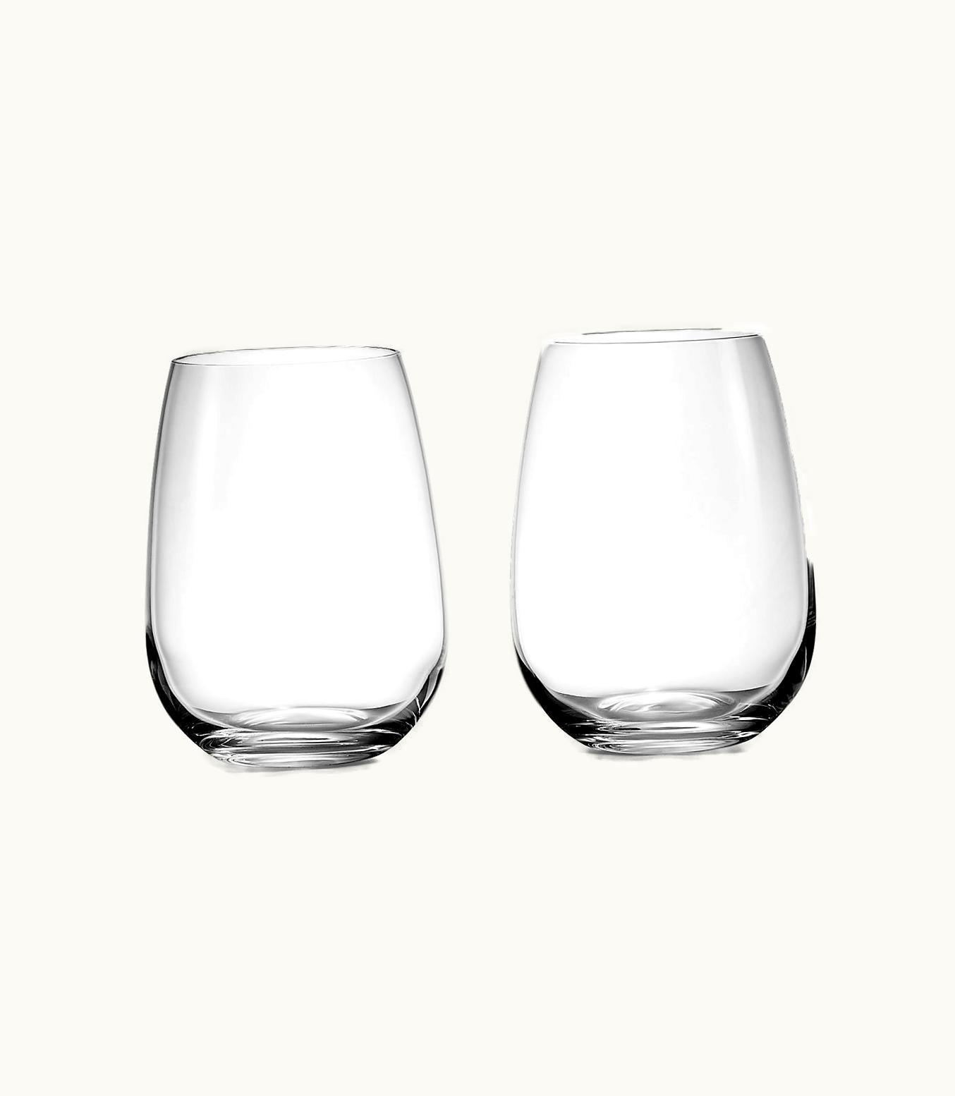 Tiffany & Co Tiffany Home Essentials Stemless White Wine Glasses In Crystal Glass, Set Of Two