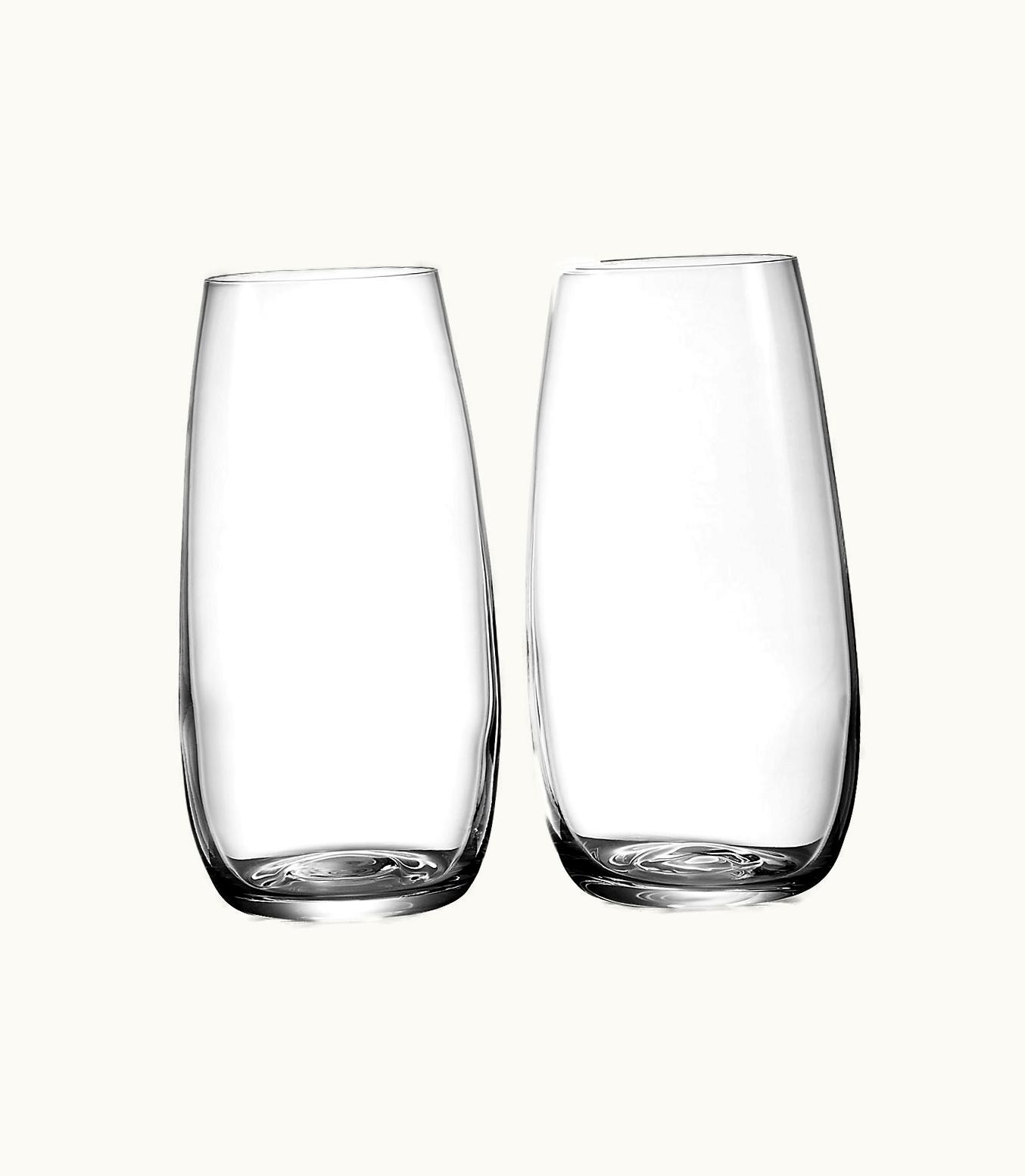 Tiffany & Co Tiffany Home Essentials Stemless Champagne Flutes In Crystal Glass, Set Of Two