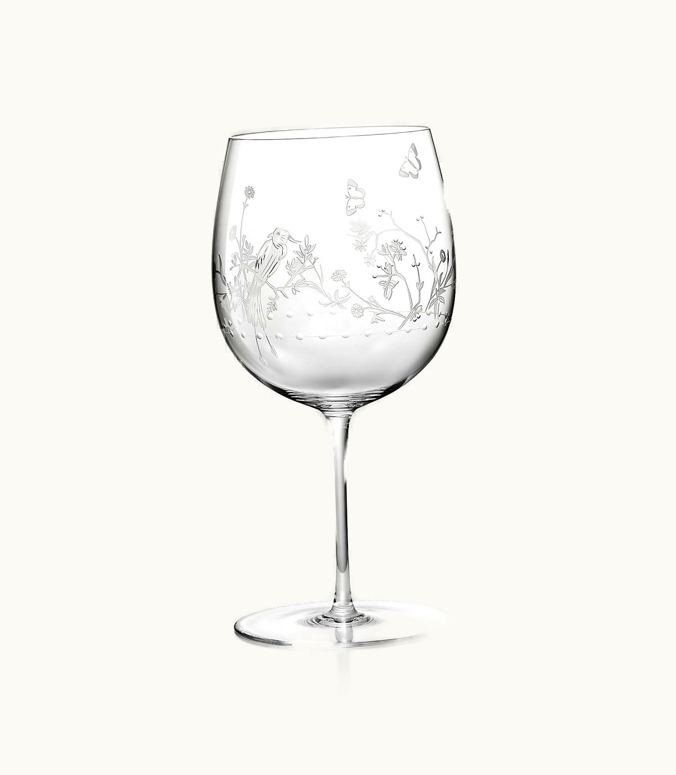 Tiffany & Co Tiffany Jardin Red Wine Glass In Hand-Etched Glass