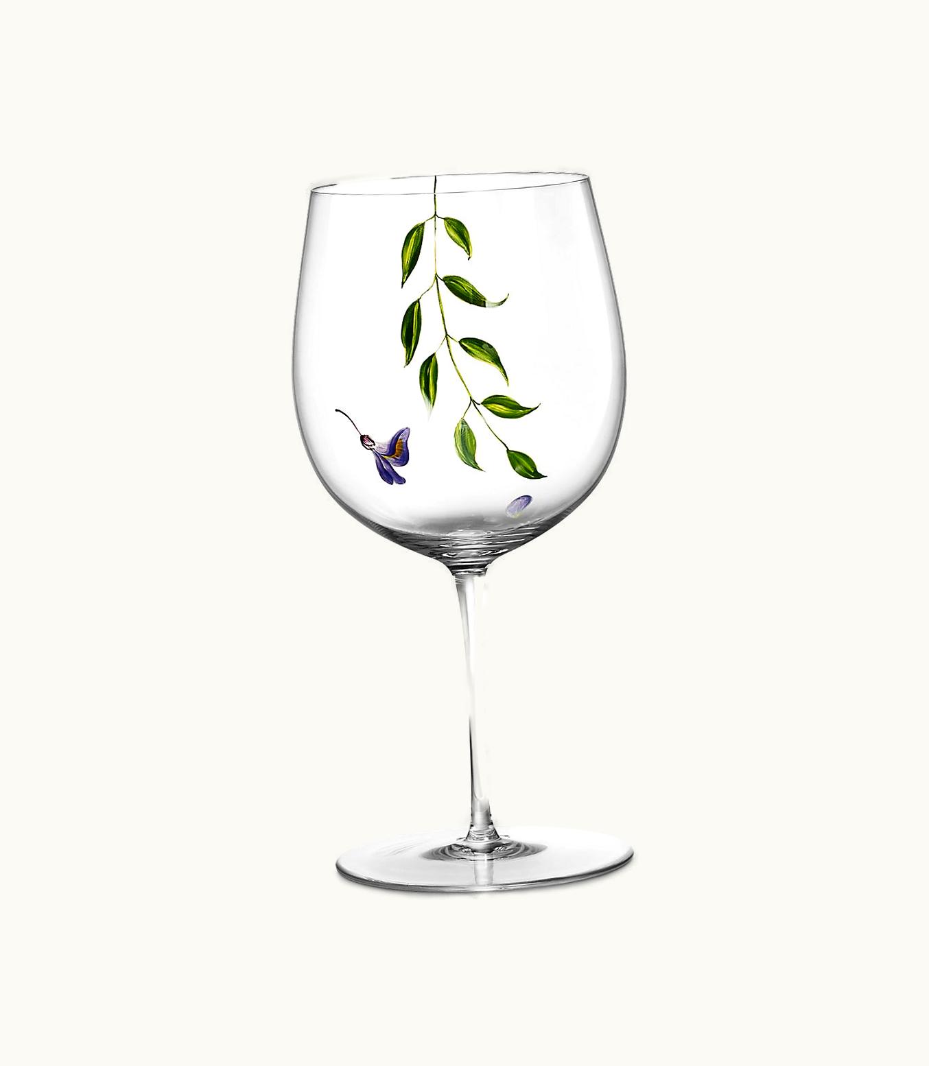 Tiffany & Co Tiffany Wisteria Red Wine Glass In Glass