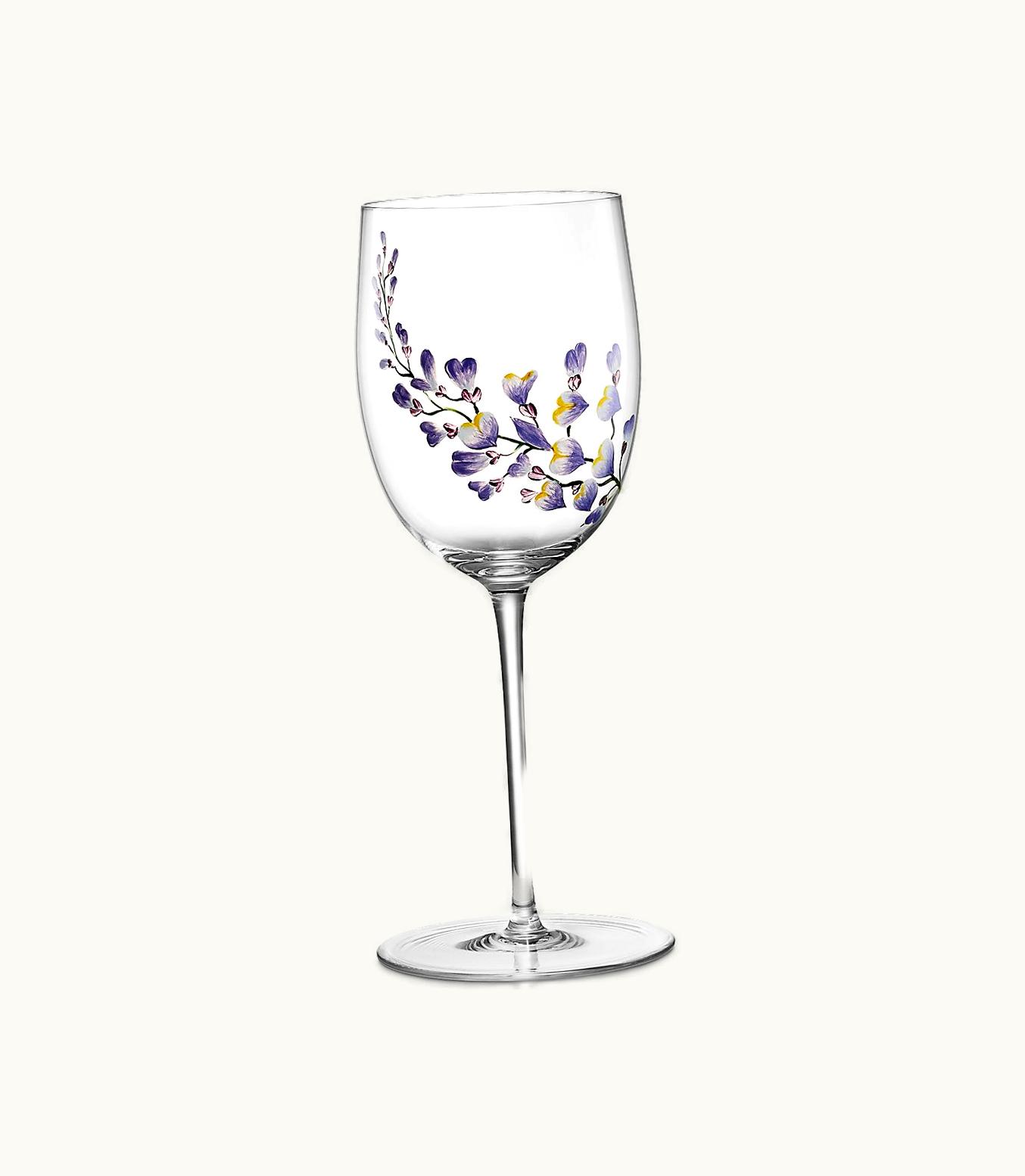 Tiffany & Co Tiffany Wisteria White Wine Glass In Glass