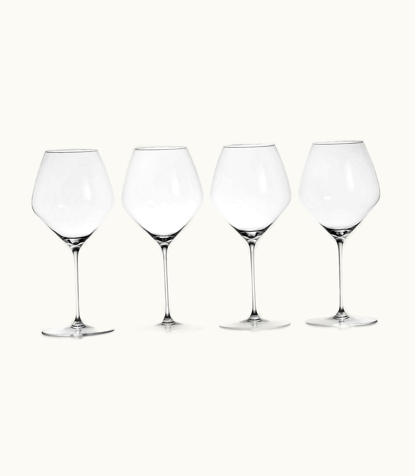 Tiffany & Co Tiffany Connoisseur Pinot Noir Wine Glass In Crystal Glass, Set Of Four