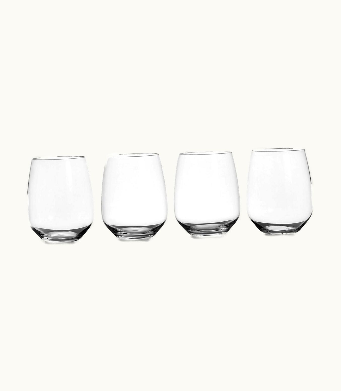 Tiffany & Co Tiffany Connoisseur Water Glass In Crystal Glass, Set Of Four