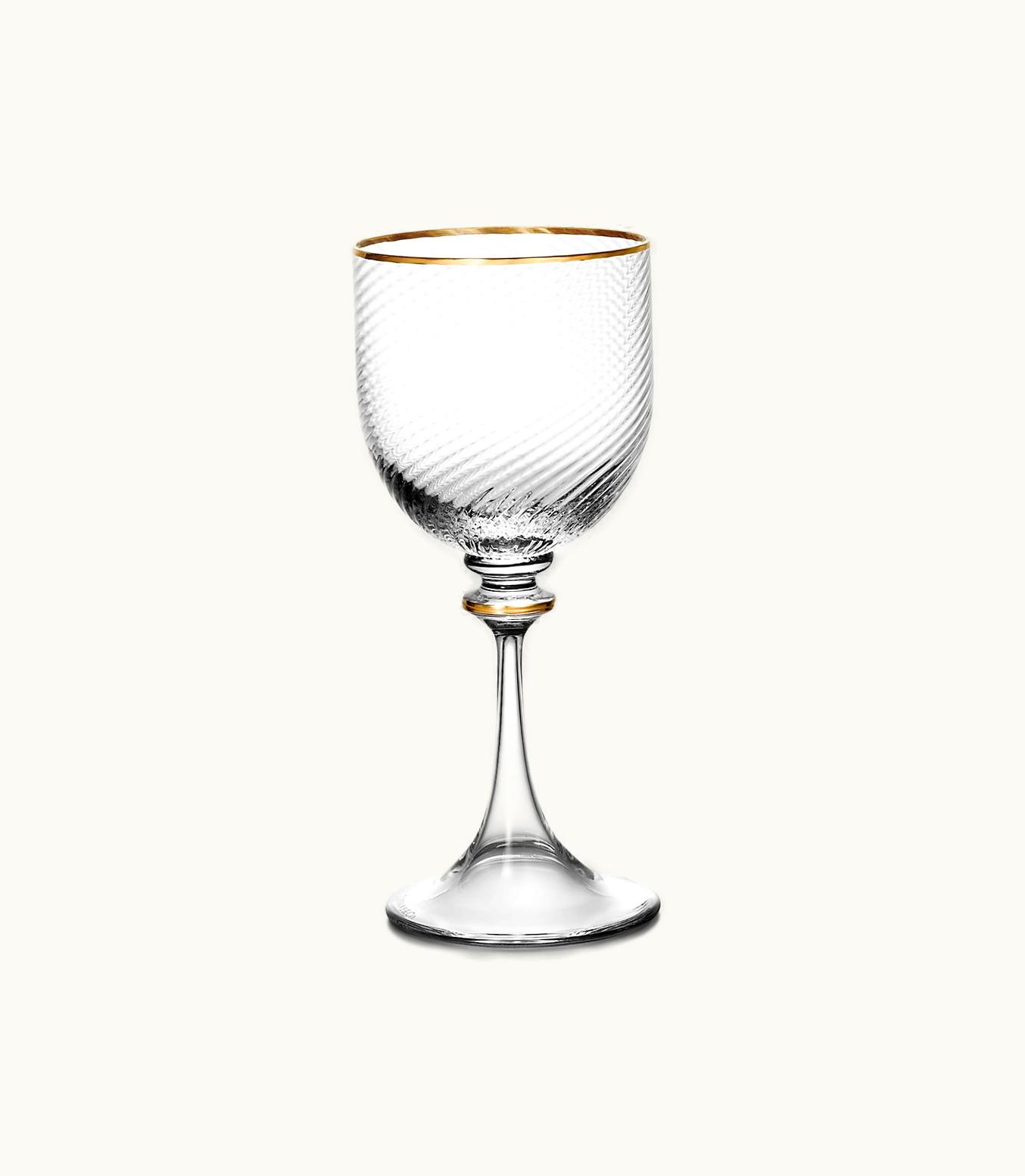 Tiffany & Co Tiffany Twist White Wine Glass In Glass