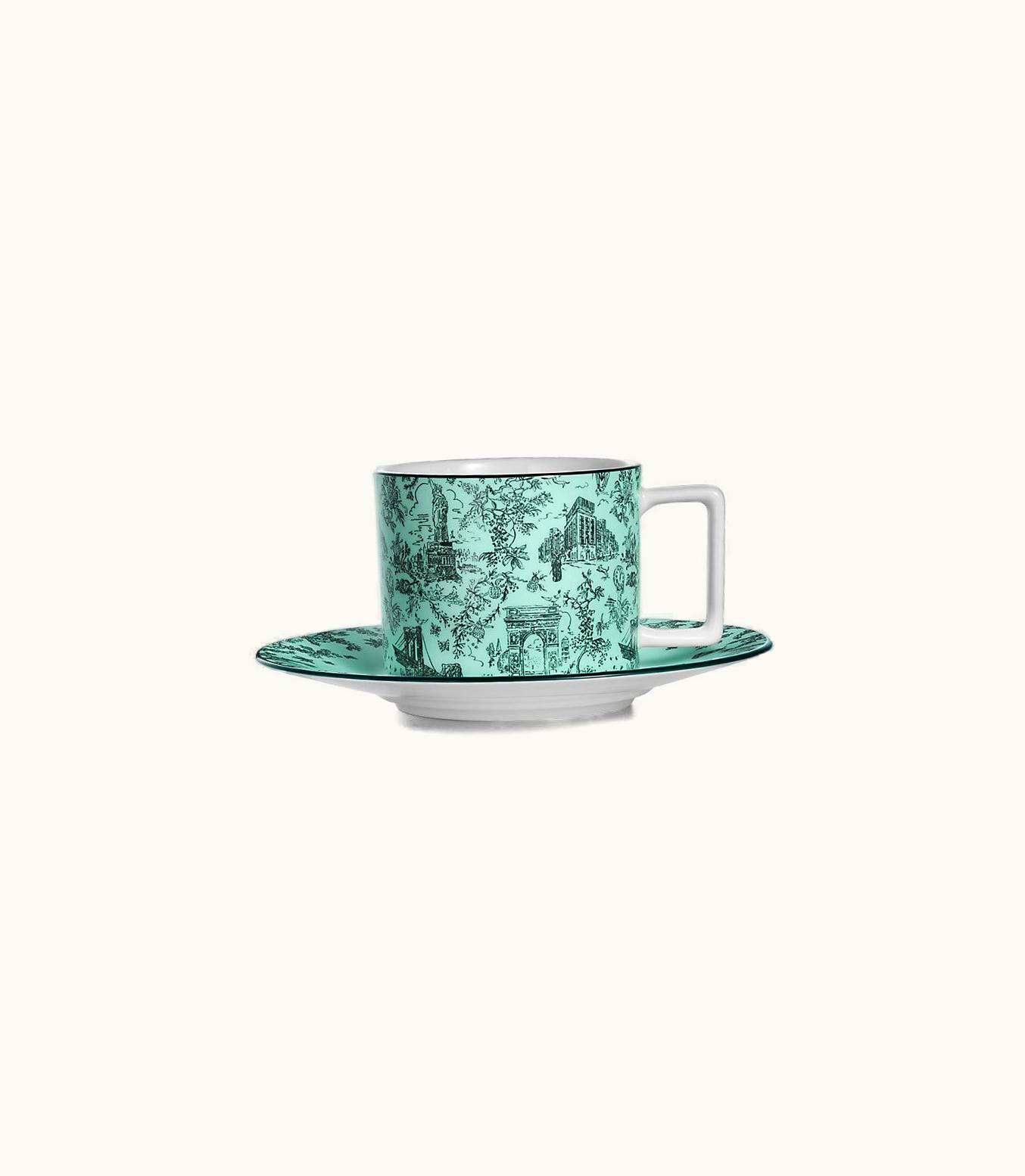 Tiffany & Co Tiffany Toile Cup And Saucer In Tiffany Blue® Bone China