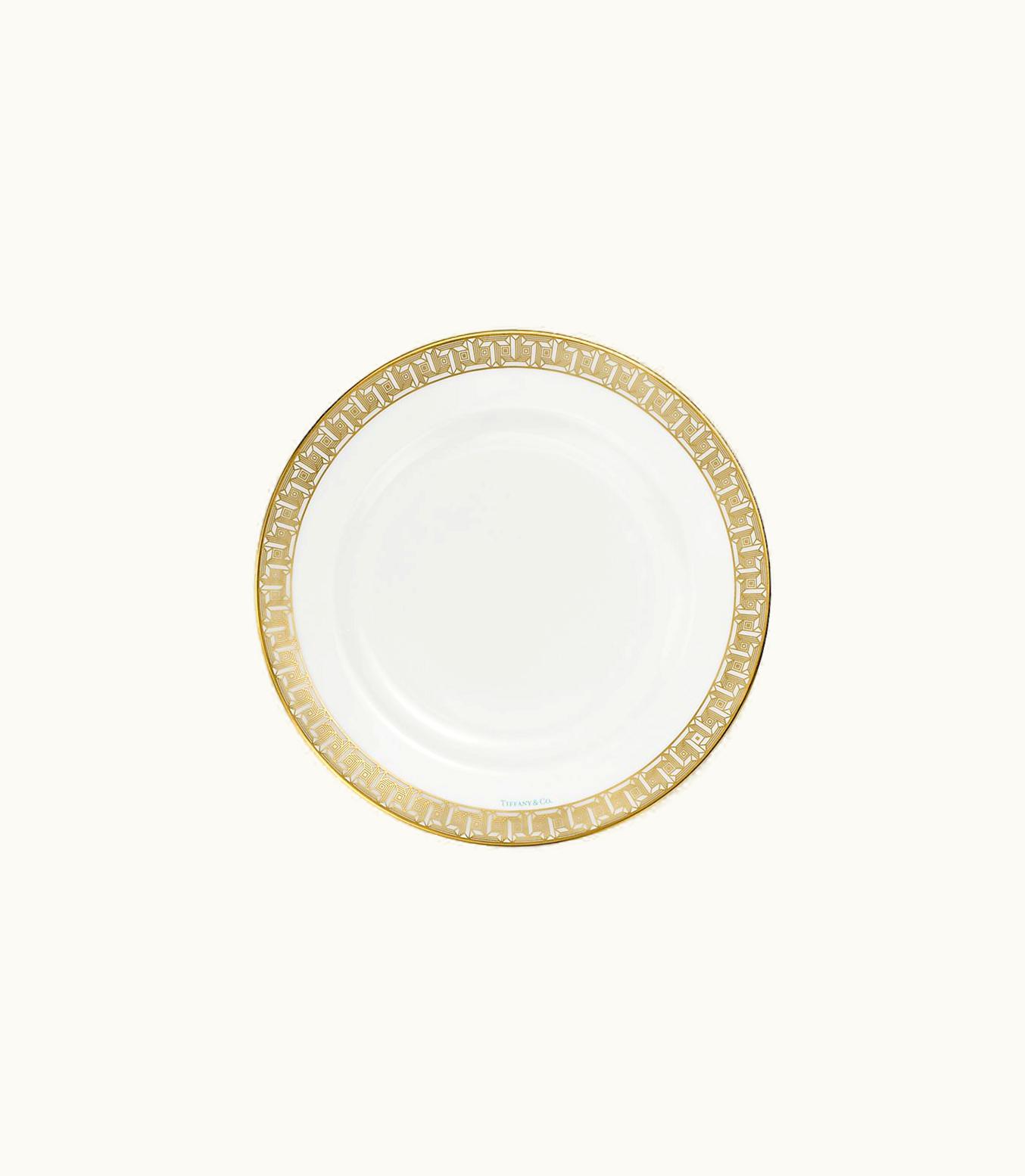 Tiffany & Co Tiffany T True Bread And Butter Plate With A Hand-Painted Gold Rim