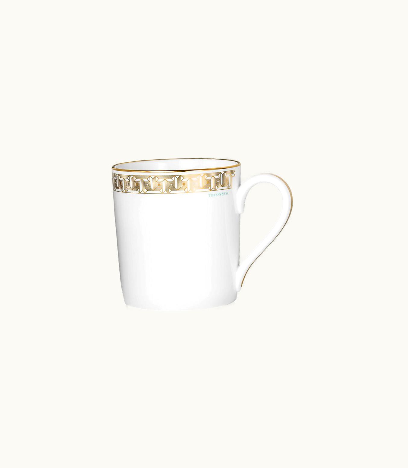 Tiffany & Co Gold Tiffany T True Mug With A Hand-Painted Gold Rim