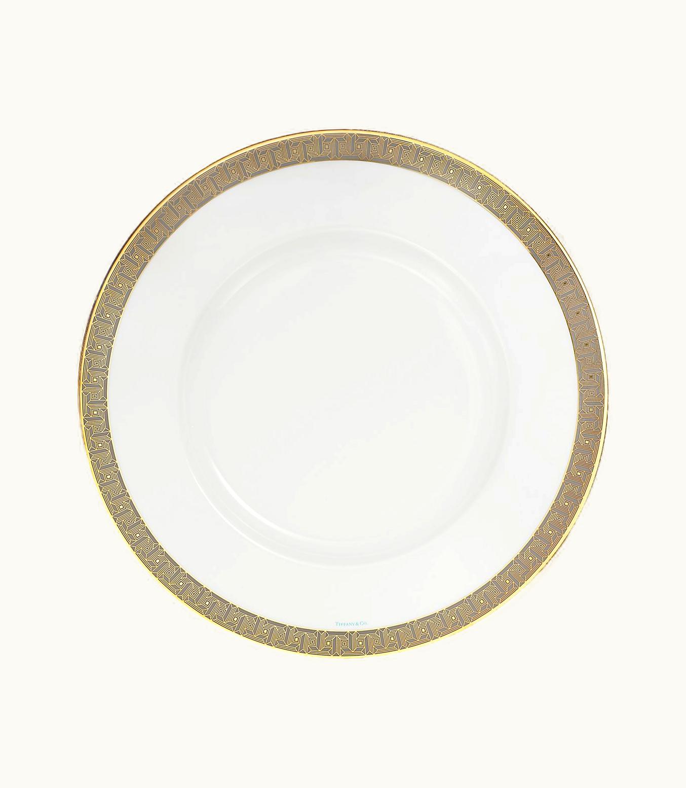 Tiffany & Co Tiffany T True Charger With A Hand-Painted Gold Rim