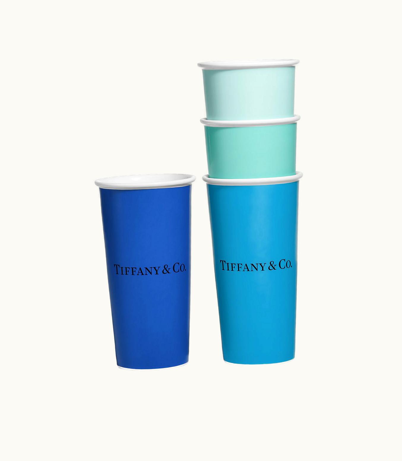 Tiffany & Co Tiffany Cups Tiffany Large Coffee Cups In Bone China, Set Of Four