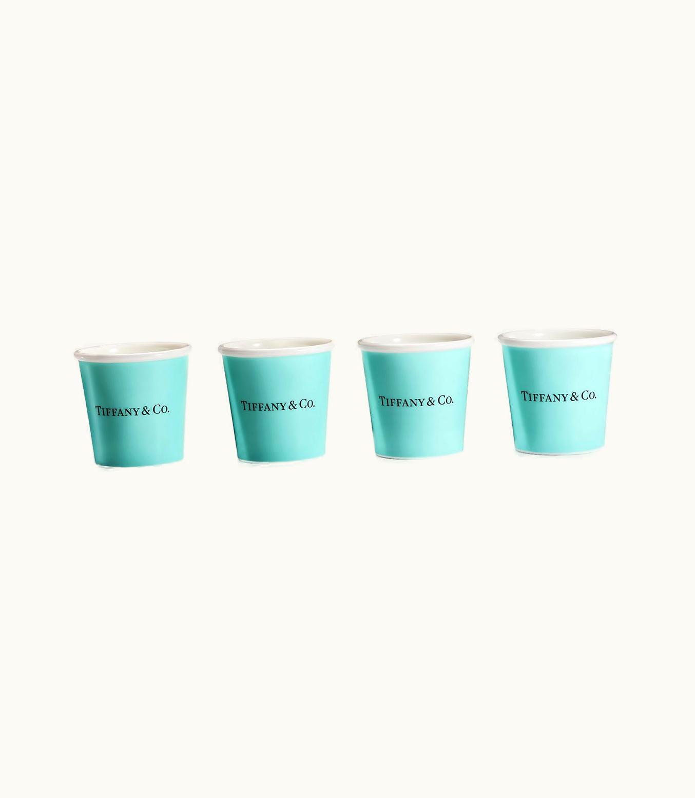 Tiffany & Co Tiffany Cups Tiffany Espresso Cups In Bone China, Set Of Four In Bone China, Set Of Four