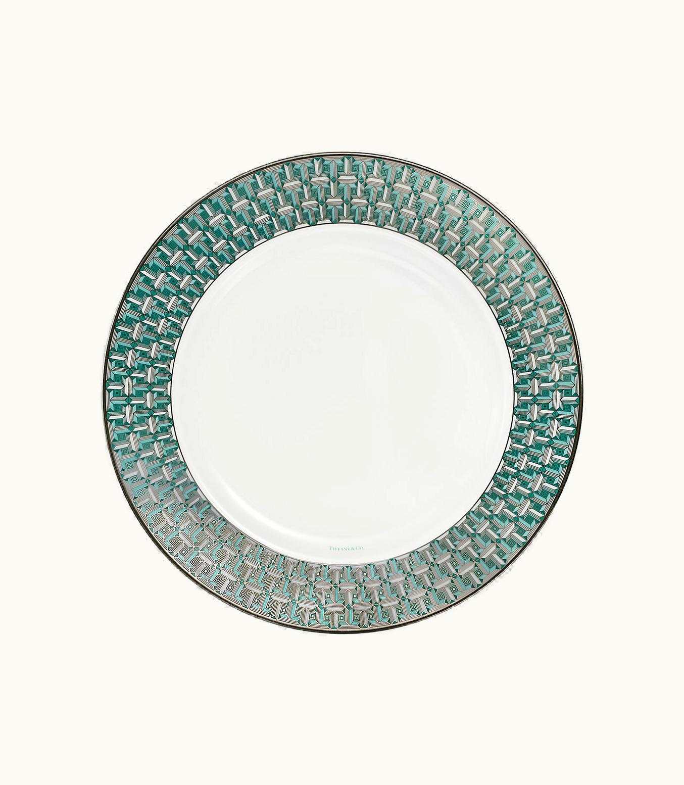 Tiffany & Co Tiffany T True Dinner Plate With A Hand-Painted Platinum Rim