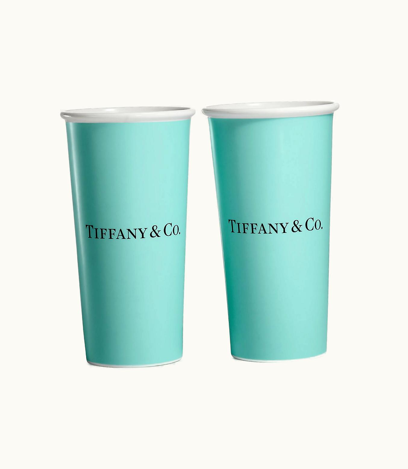 Tiffany & Co Tiffany Cups Tiffany Large Coffee Cups In Bone China, Set Of Two