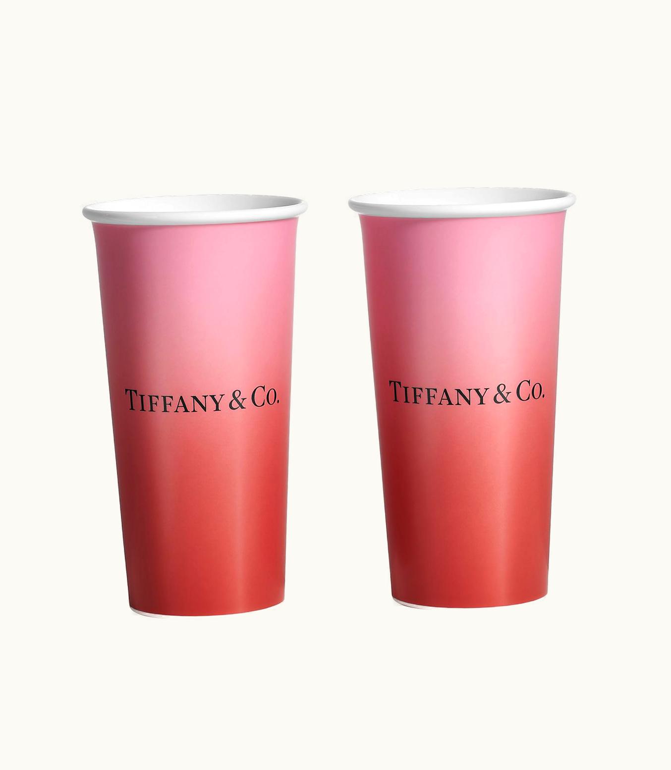 Tiffany & Co Tiffany Cups Tiffany Large Coffee Cups In Infinity Ruby Bone China