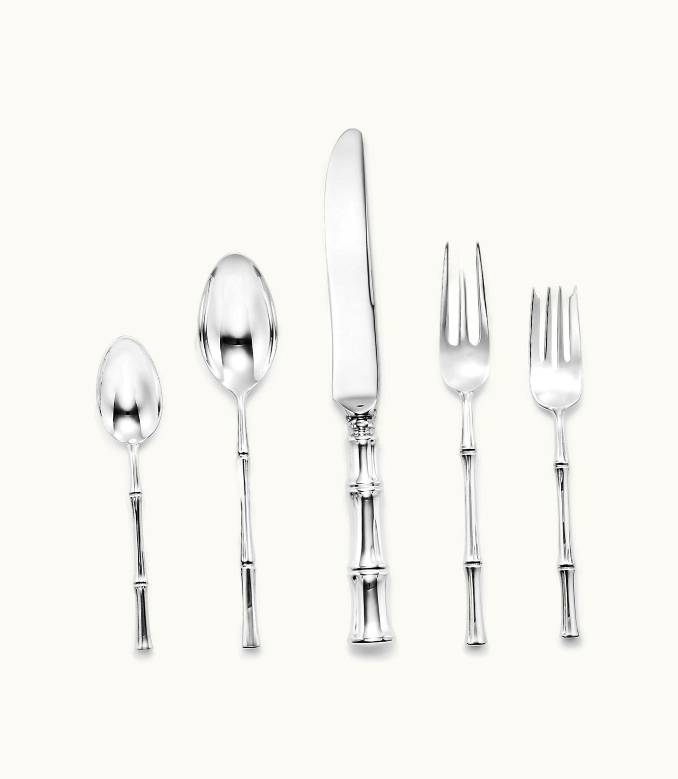 Tiffany & Co Bamboo Five-Piece Flatware Set In Sterling Silver