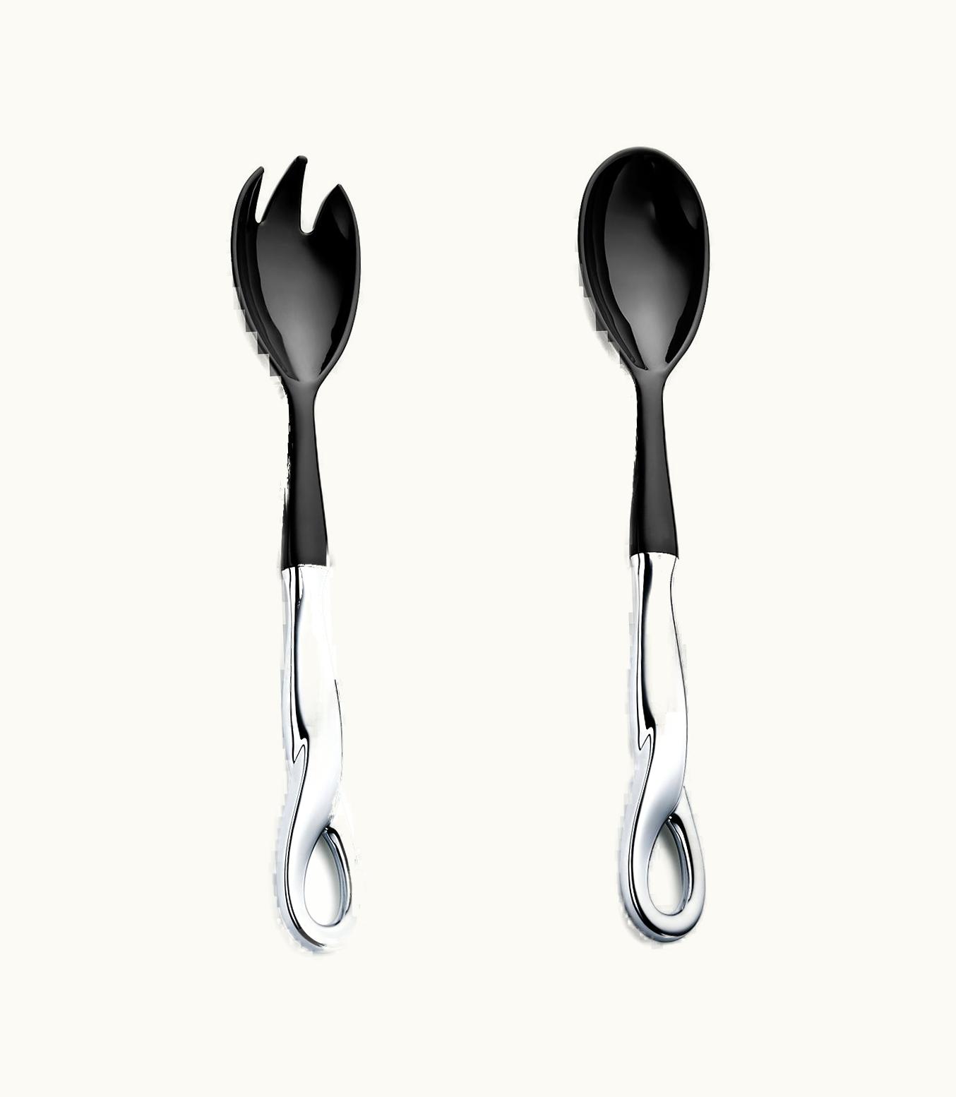 Tiffany & Co Elsa Peretti® Padova Salad Serving Spoon And Fork Set In Sterling Silver And Res
