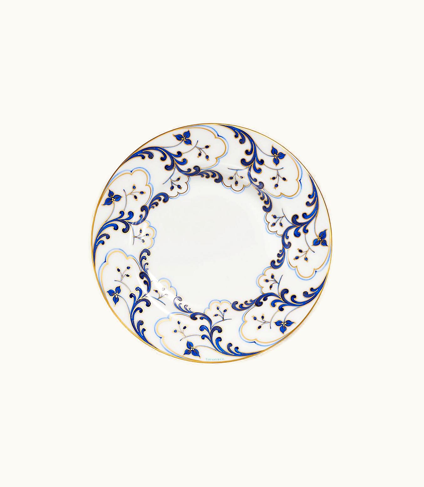 Tiffany & Co Valse Bleue Dessert Plate In Bone China