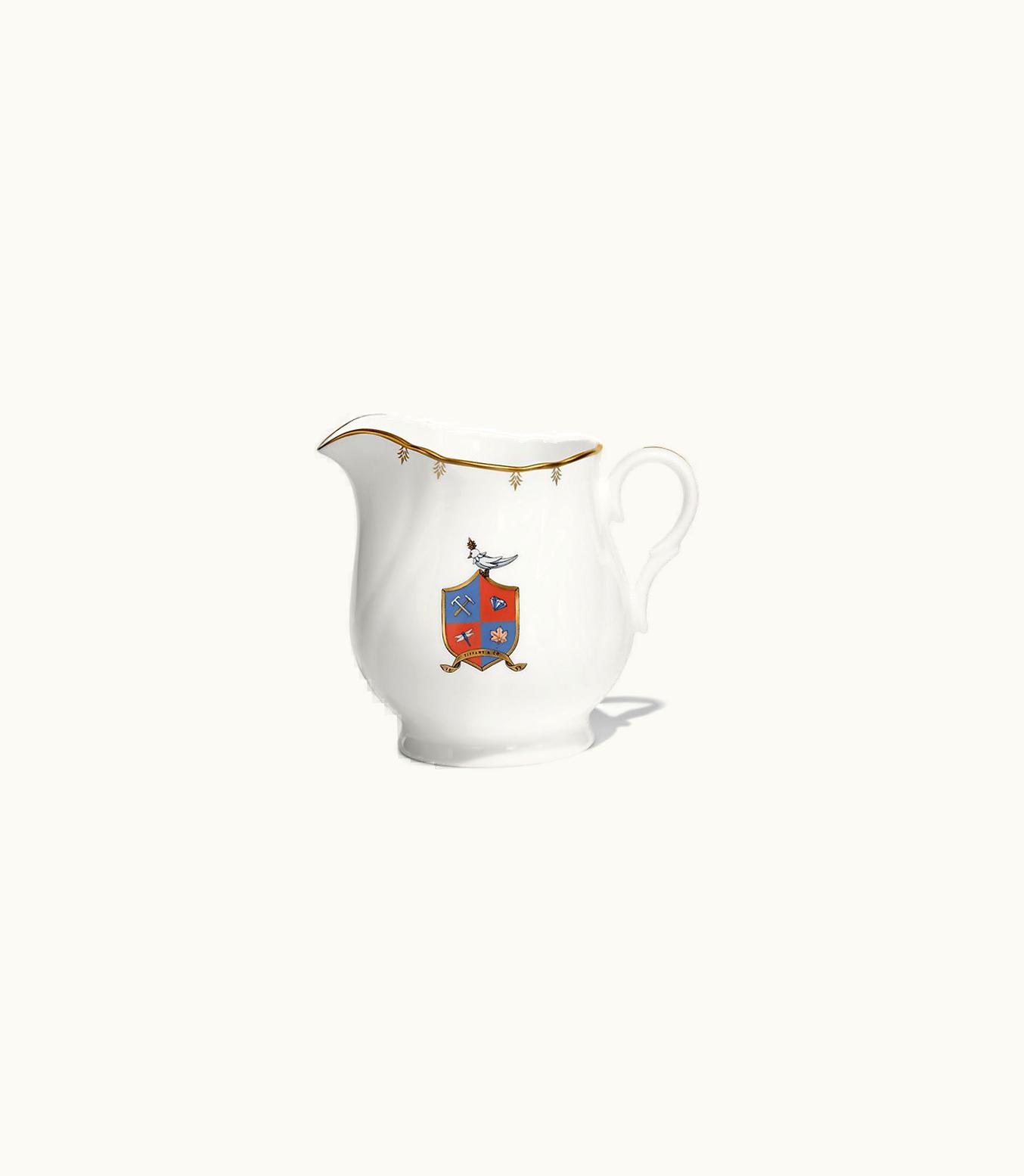 Tiffany & Co Tiffany Crest Creamer In Bone China