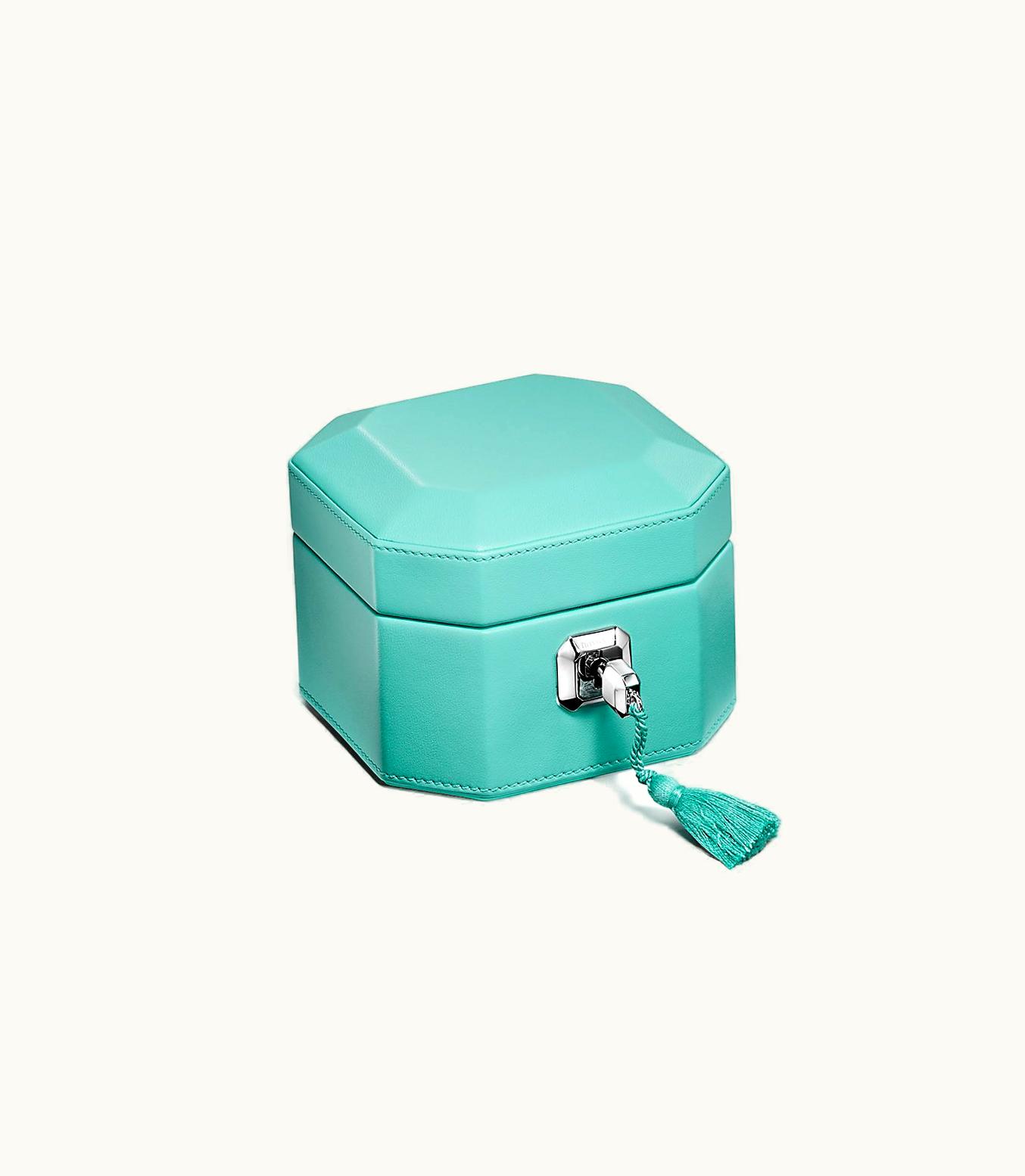 Tiffany & Co Tiffany Facets Small Jewellery Box In Tiffany Blue® Leather