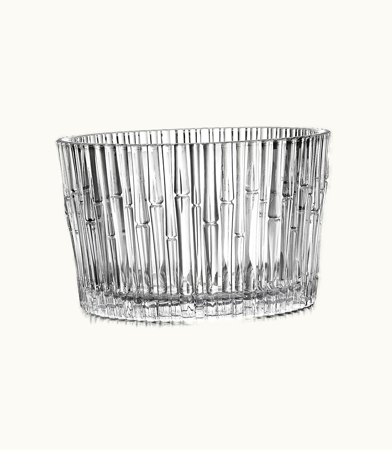 Tiffany & Co Bamboo Large Bowl In Crystal Glass