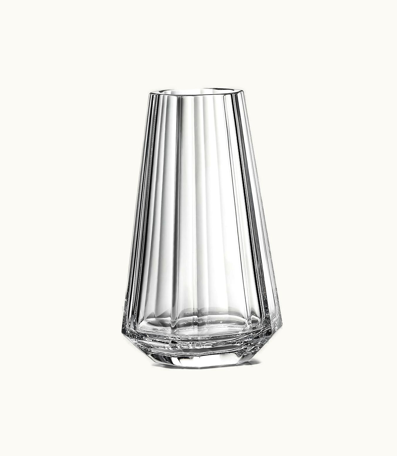 Tiffany & Co Tiffany Facets Large Tapered Vase In Lead Crystal Glass
