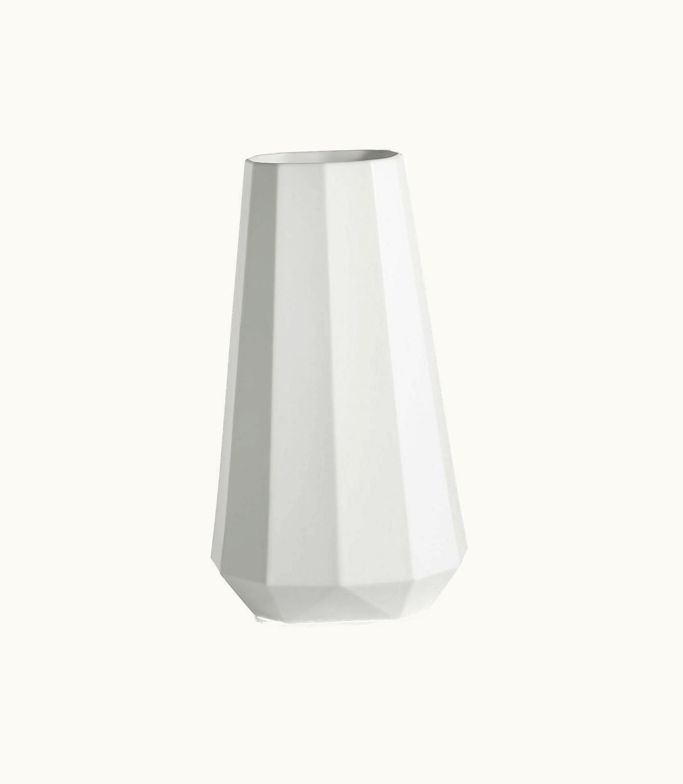 Tiffany & Co Tiffany Facets Large Tapered Vase In Bone China