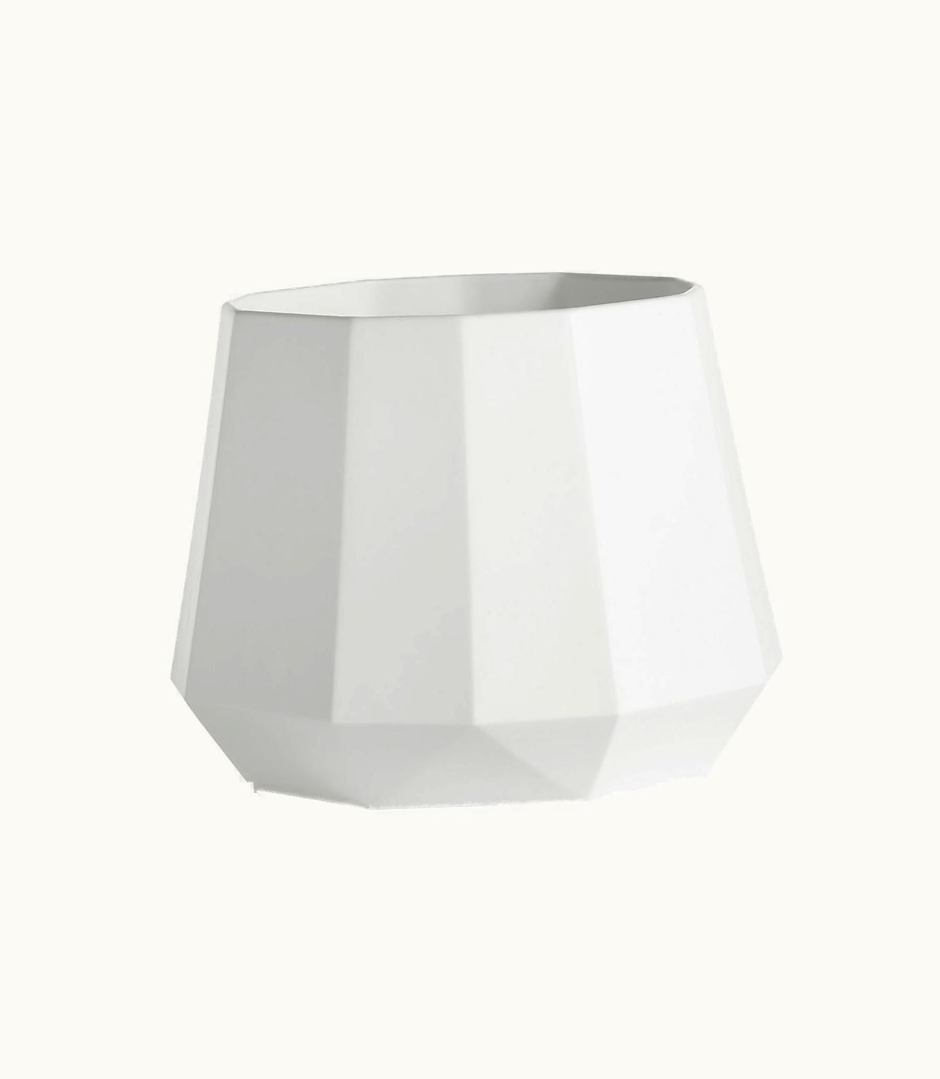 Tiffany & Co Tiffany Facets Wide Tapered Vase In Bone China