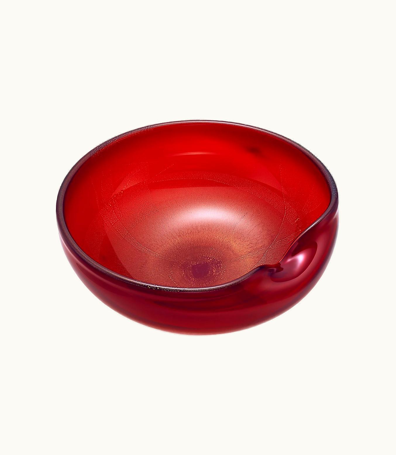 Tiffany & Co Elsa Peretti® Thumbprint Bowl In Red Venetian Glass. More Sizes Available